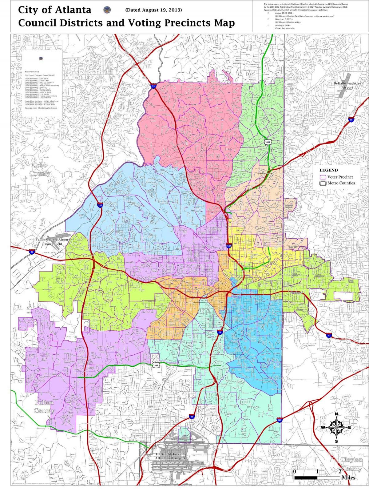 Mapa do distrito de Atlanta