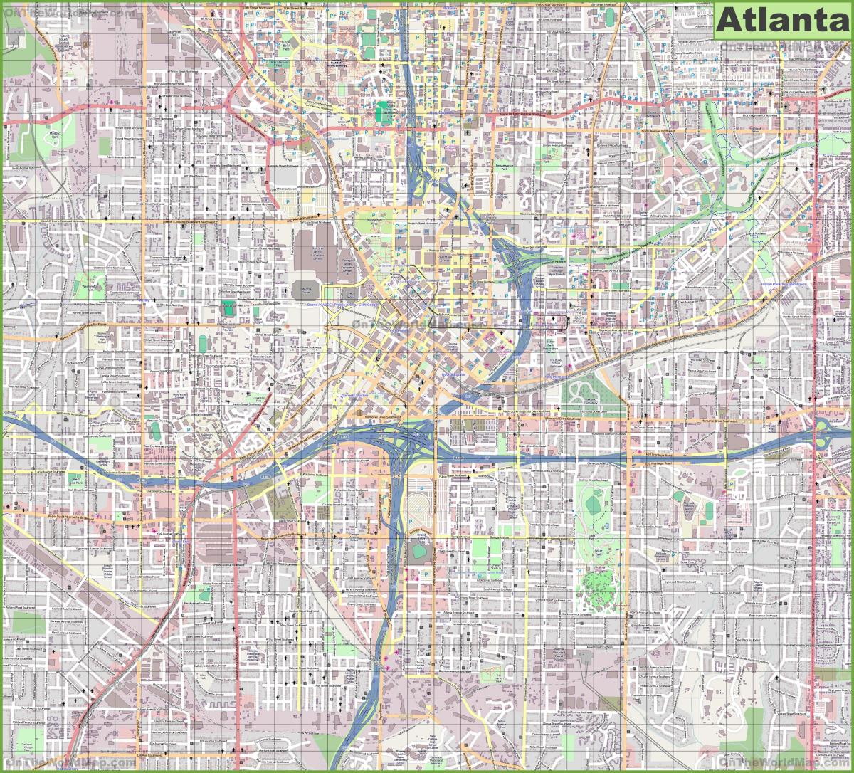 Mapa das ruas de Atlanta